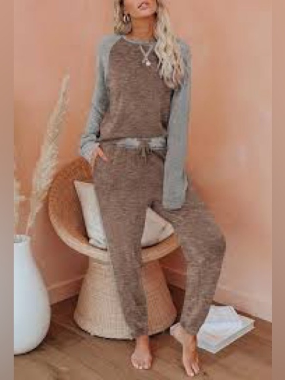 Paisley Grace Boutique Two-Tone Lounge Set Size‎ Large